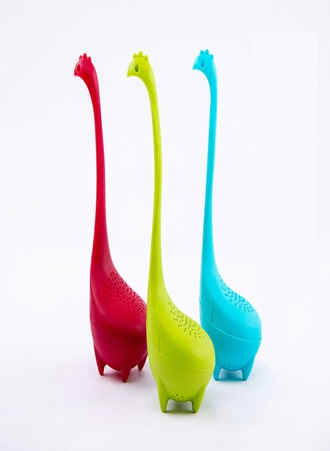 No branded Dinosaur tea strainer, tea colander, food grade silicone，Three-piece suit - Image 1