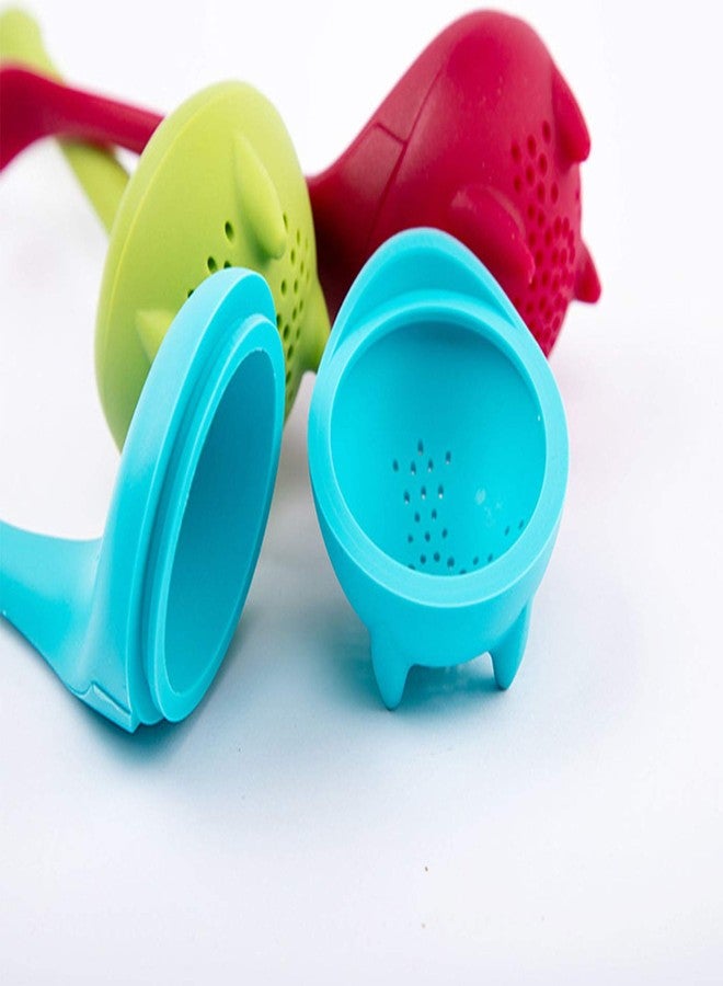No branded Dinosaur tea strainer, tea colander, food grade silicone，Three-piece suit - Image 3