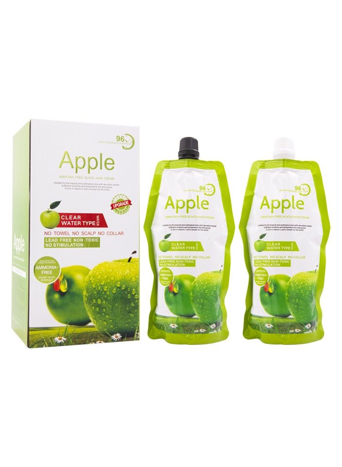 BLOOMING TIME Apple Fruit Extract Black Darken Dye Cream Ammonia Free Organic Dye Grey Hair  - Image 1