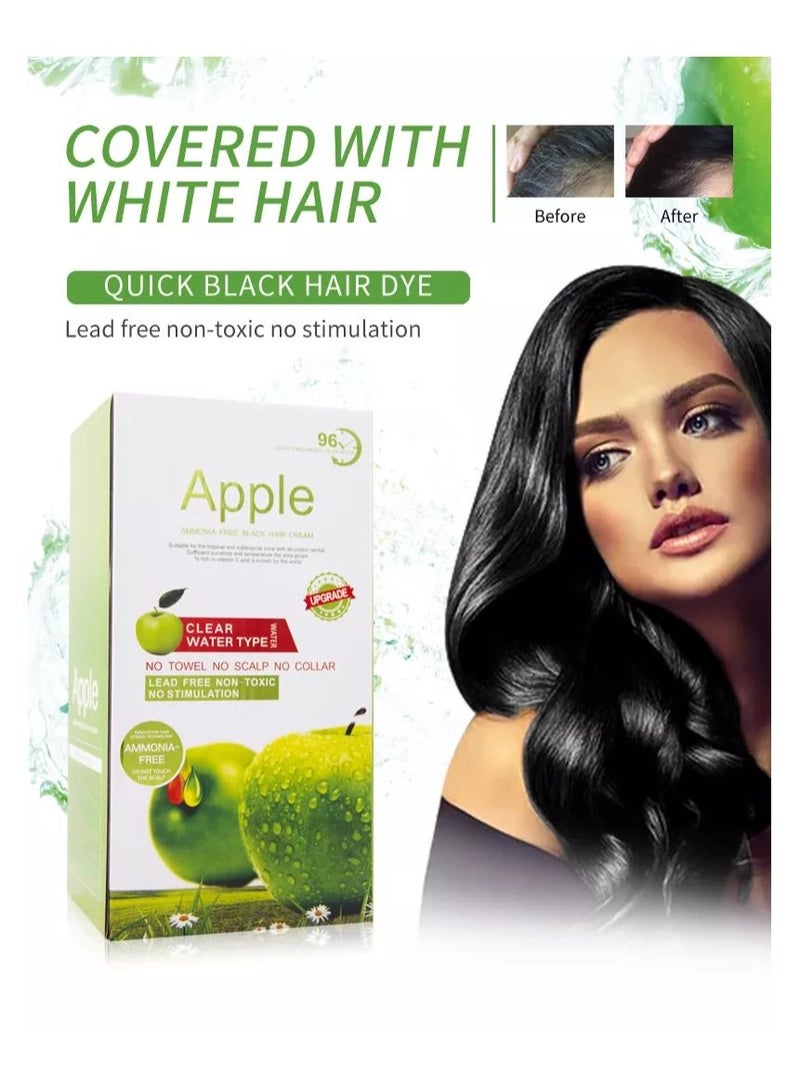 BLOOMING TIME Apple Fruit Extract Black Darken Dye Cream Ammonia Free Organic Dye Grey Hair  - Image 4