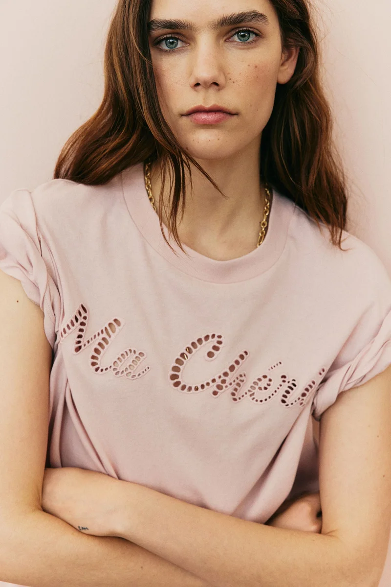 اتش اند ام Oversized motif-detail T-shirt