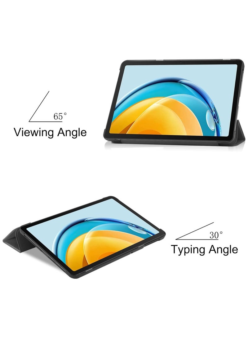 حافظة متوافقة مع هاتف Huawei Matepad SE 10.4 بوصة، حافظة ثلاثية الطي متعددة الزوايا وخفيفة الوزن للغاية لهاتف Huawei Matepad SE 10.4، إصدار 2022 (أسود) - Image 2
