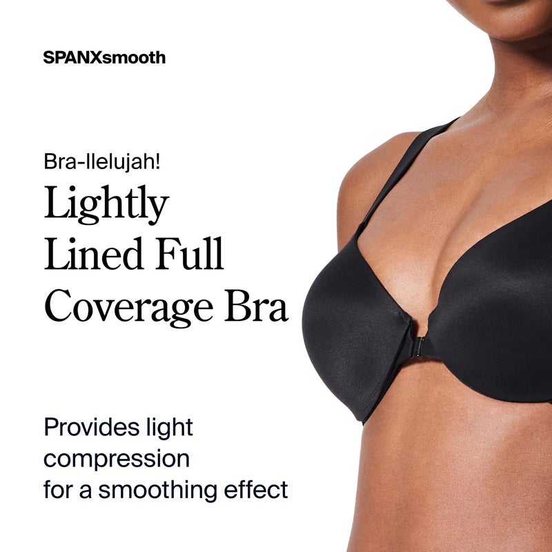 SPANXsmooth Bra-Llelujah! Lightly Lined Full Coverage - T-Shirt Bra - Front Closure - Hosiery Back - Smart Stretch Straps - Very Black - 36C - Image 2