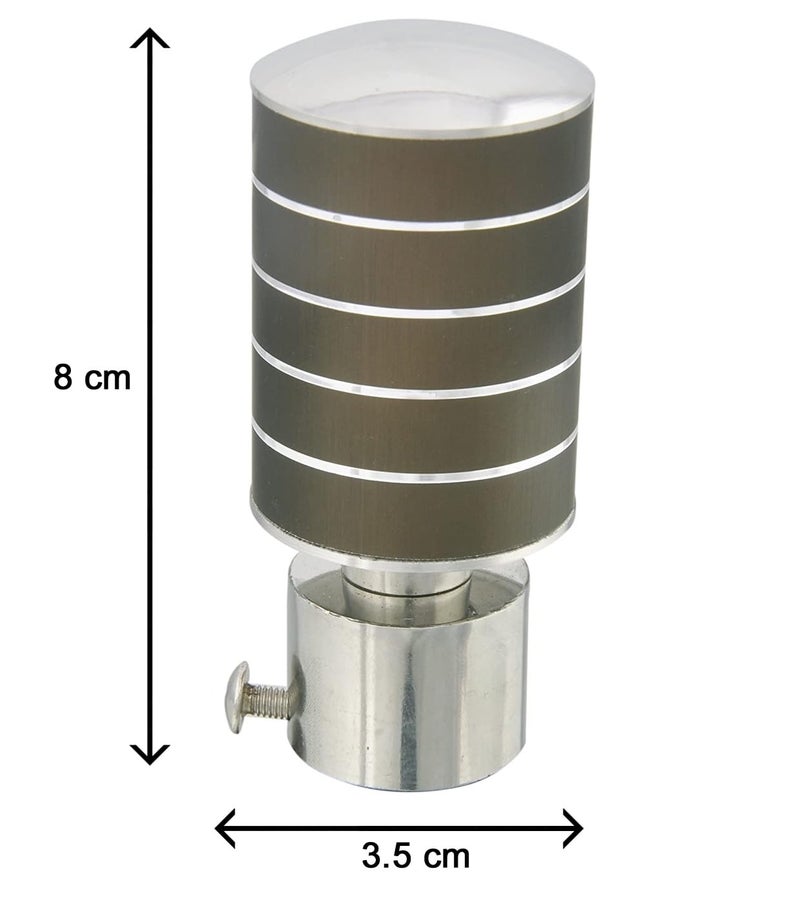 Madhuli Stainless Steel Curtain Finial with Brackets - Pack of 6 - Image 2