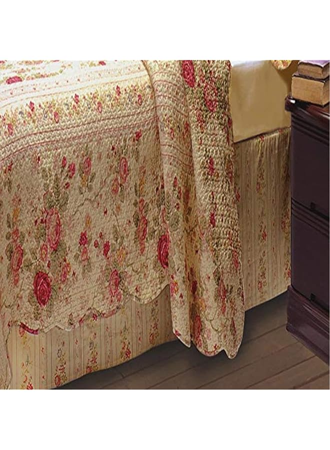 erorex Antique Rose Bed Skirt Twin Multi - Image 5