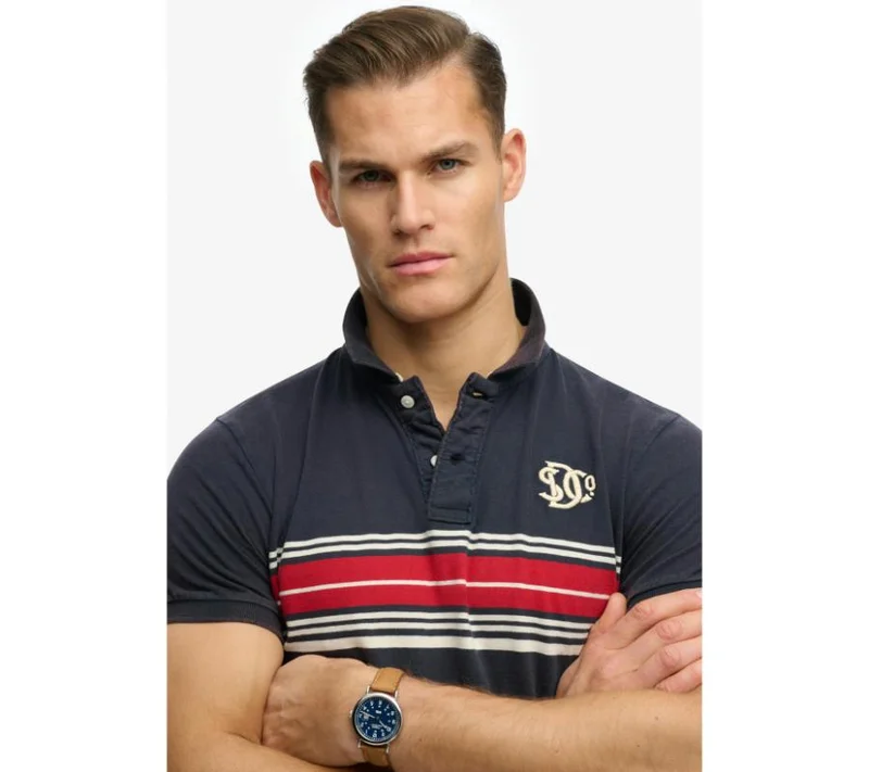 سوبر دراي Vintage Stripe Jersey Polo Shirt