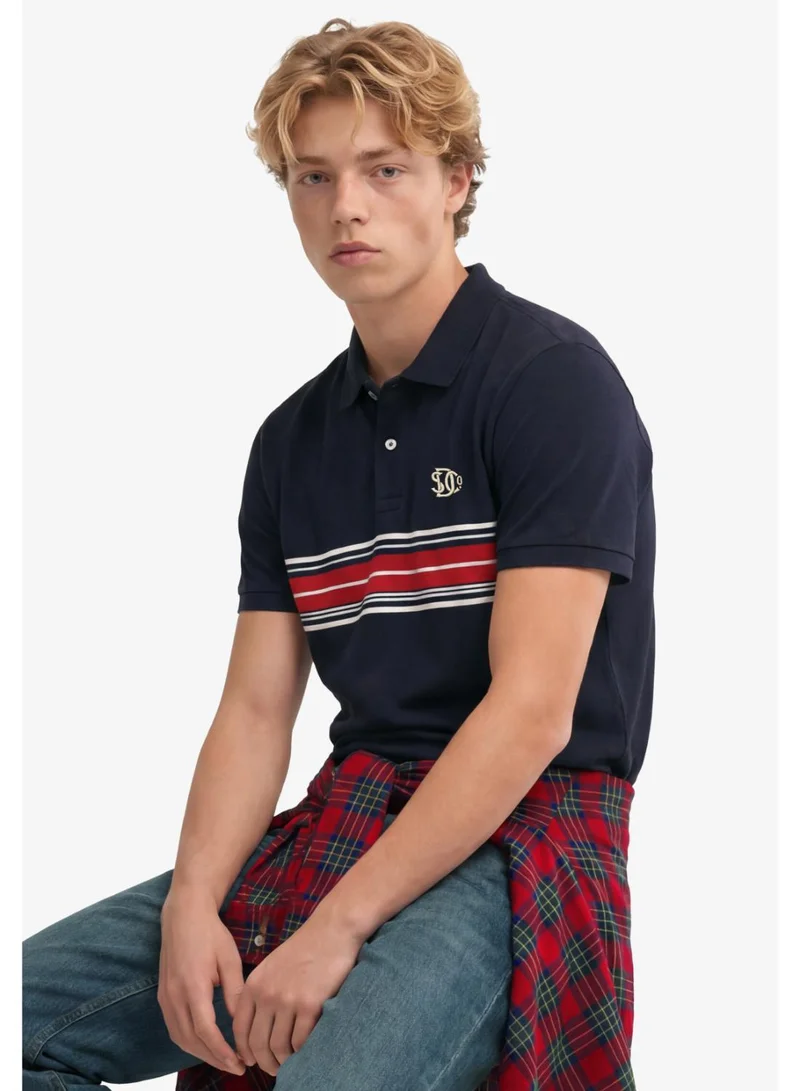 سوبر دراي Vintage Stripe Jersey Polo Shirt