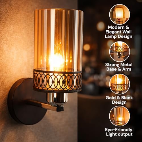 ELIANTE - Black Metal Wall Light - 286-1W | 3 Years Warranty | Free - LED LAMP - Image 5