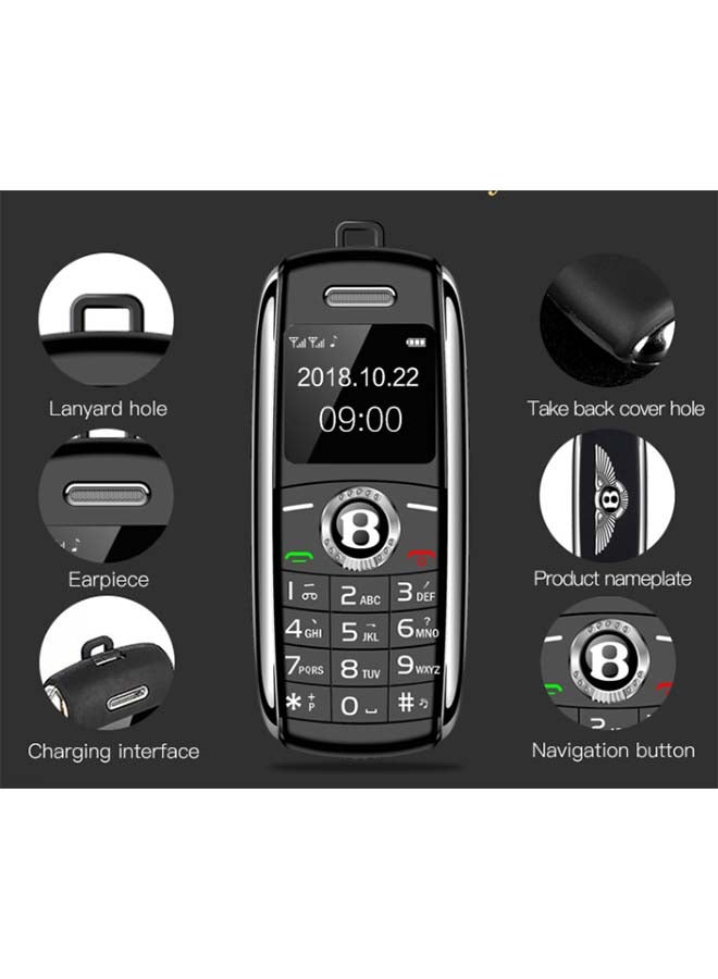 نوفا تصميم مفتاح سيارة بنتلي V8 ميني موبايل ثنائي الشريحة أسود 32MB RAM 32MB 2G - Image 3