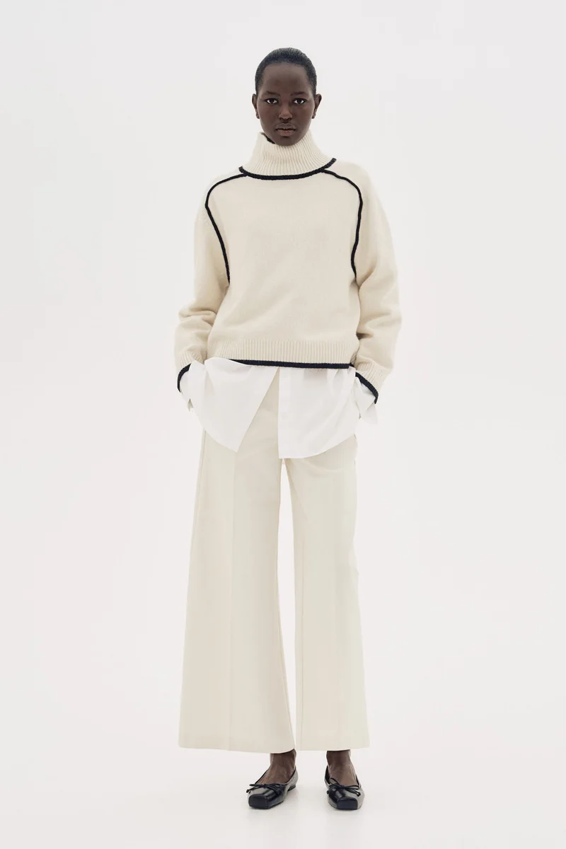 H&M Wide tailored trousers