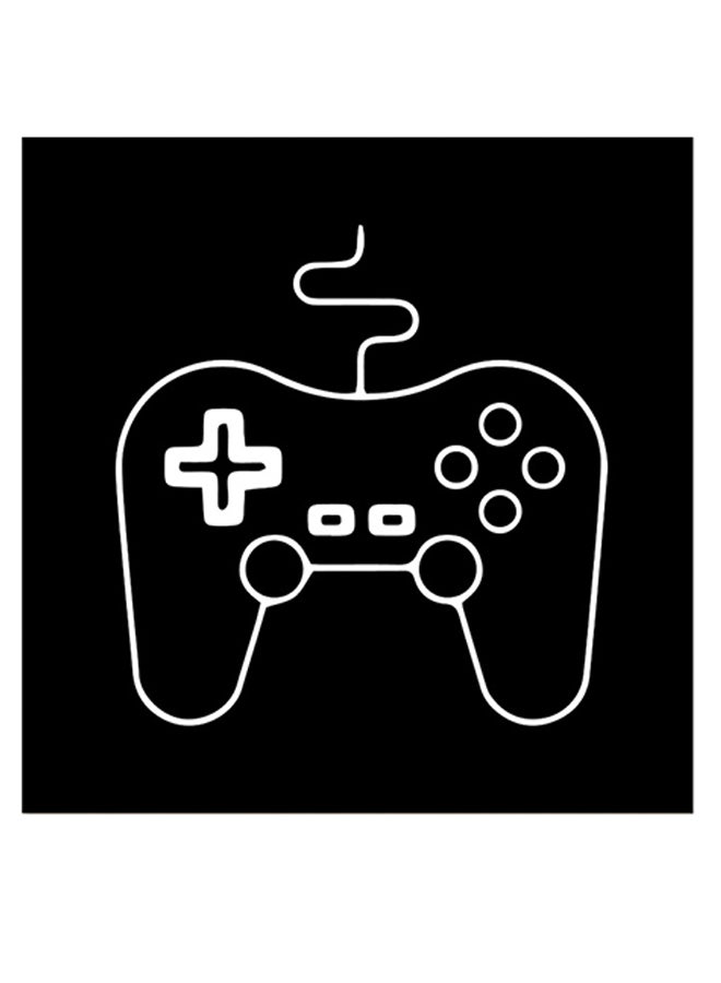 RYN PlayStation Controller By Neon Themed Wall Art Black/White 30x30cm - Image 2