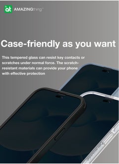 AMAZINGthing Supreme Privacy Full Tempered Glass Screen Protector for iPhone 14 Plus / iPhone 13 Pro Max (6.7 inch) with Easy Install Tray - Privacy 2.75D  - Image 4