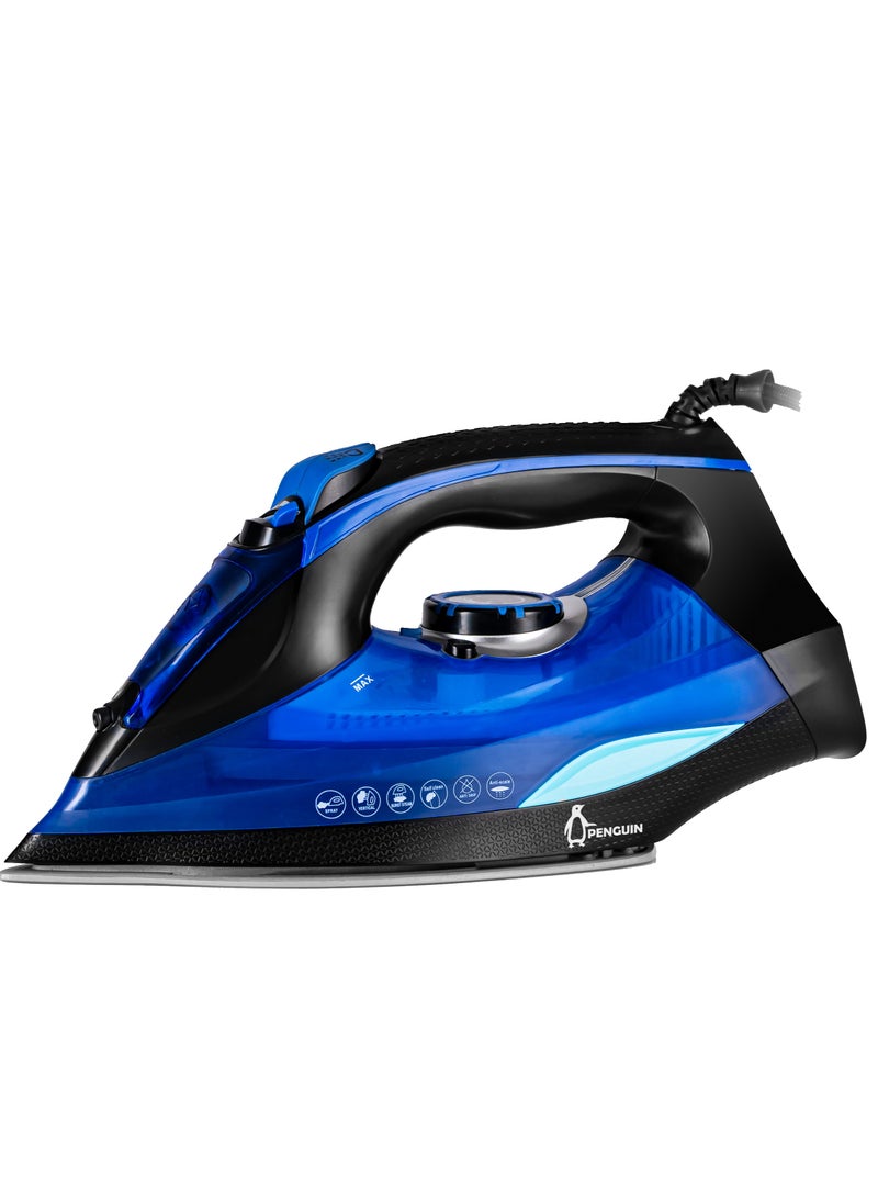 بنجوين مكواة بخار خزان سفلي سيراميك 450 مل 2800 وات لون أزرق - Image 2