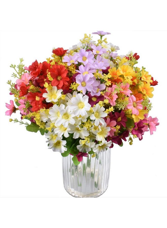 زونور XONOR 10 باقات من الزهور الاصطناعية من الحرير الصناعي لتزيين المنزل وحفلات الزفاف، ألوان متنوعة من زهور الأقحوان لتزيين الربيع والصيف - Image 5