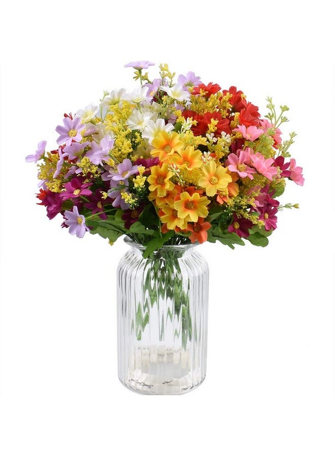 زونور XONOR 10 باقات من الزهور الاصطناعية من الحرير الصناعي لتزيين المنزل وحفلات الزفاف، ألوان متنوعة من زهور الأقحوان لتزيين الربيع والصيف - Image 1