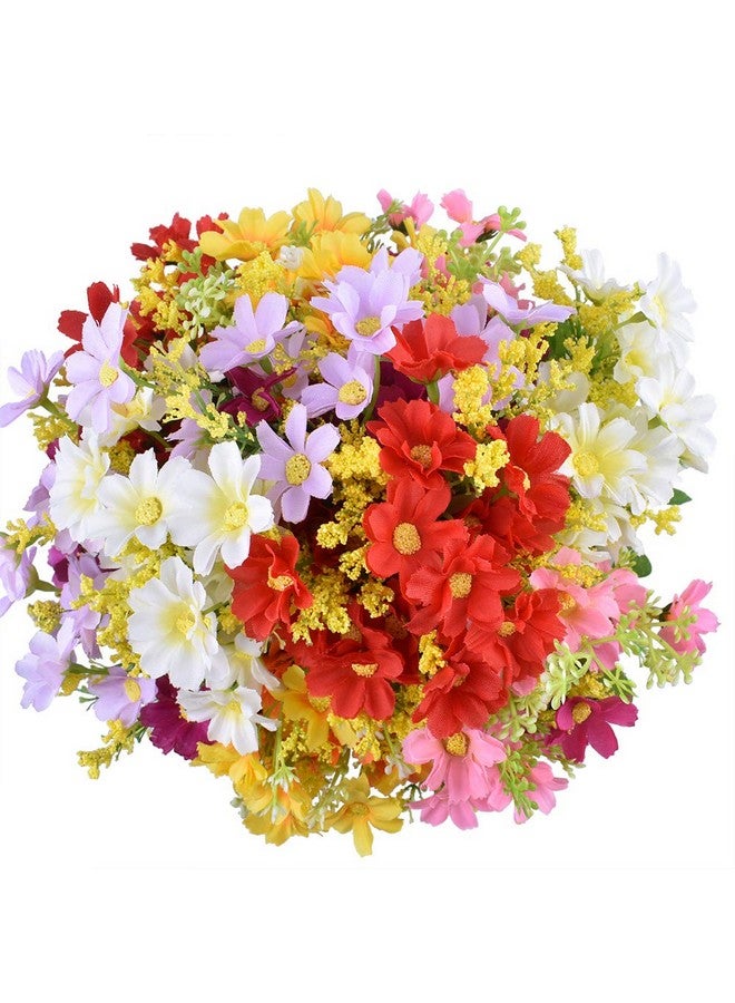 زونور XONOR 10 باقات من الزهور الاصطناعية من الحرير الصناعي لتزيين المنزل وحفلات الزفاف، ألوان متنوعة من زهور الأقحوان لتزيين الربيع والصيف - Image 4