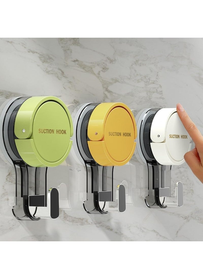 FLEXI MADHAV Flexi Madhav Vacuum Suction Cup Hook DrillFree Removable Reusable Wall Clips for Hanging Towels Clothes and Kitchen Utensils Multicolor  - Image 1
