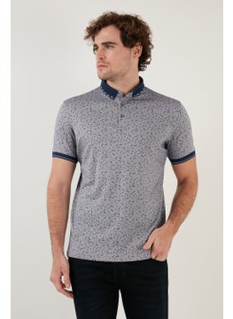Buratti Cotton Blended Patterned Slim Fit Polo T Shirt Men's T Shirt 646B3270  - Image 3