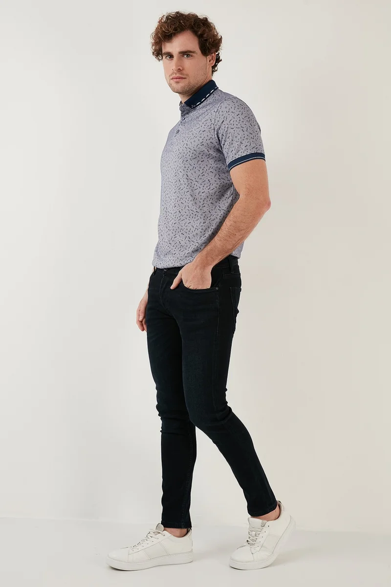Buratti Cotton Blended Patterned Slim Fit Polo T Shirt Men's T Shirt 646B3270