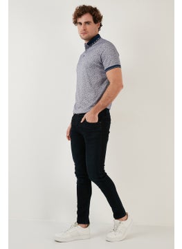 Buratti Cotton Blended Patterned Slim Fit Polo T Shirt Men's T Shirt 646B3270  - Image 4