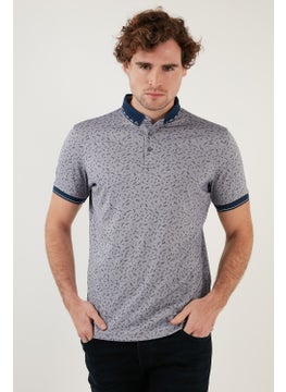Buratti Cotton Blended Patterned Slim Fit Polo T Shirt Men's T Shirt 646B3270  - Image 2