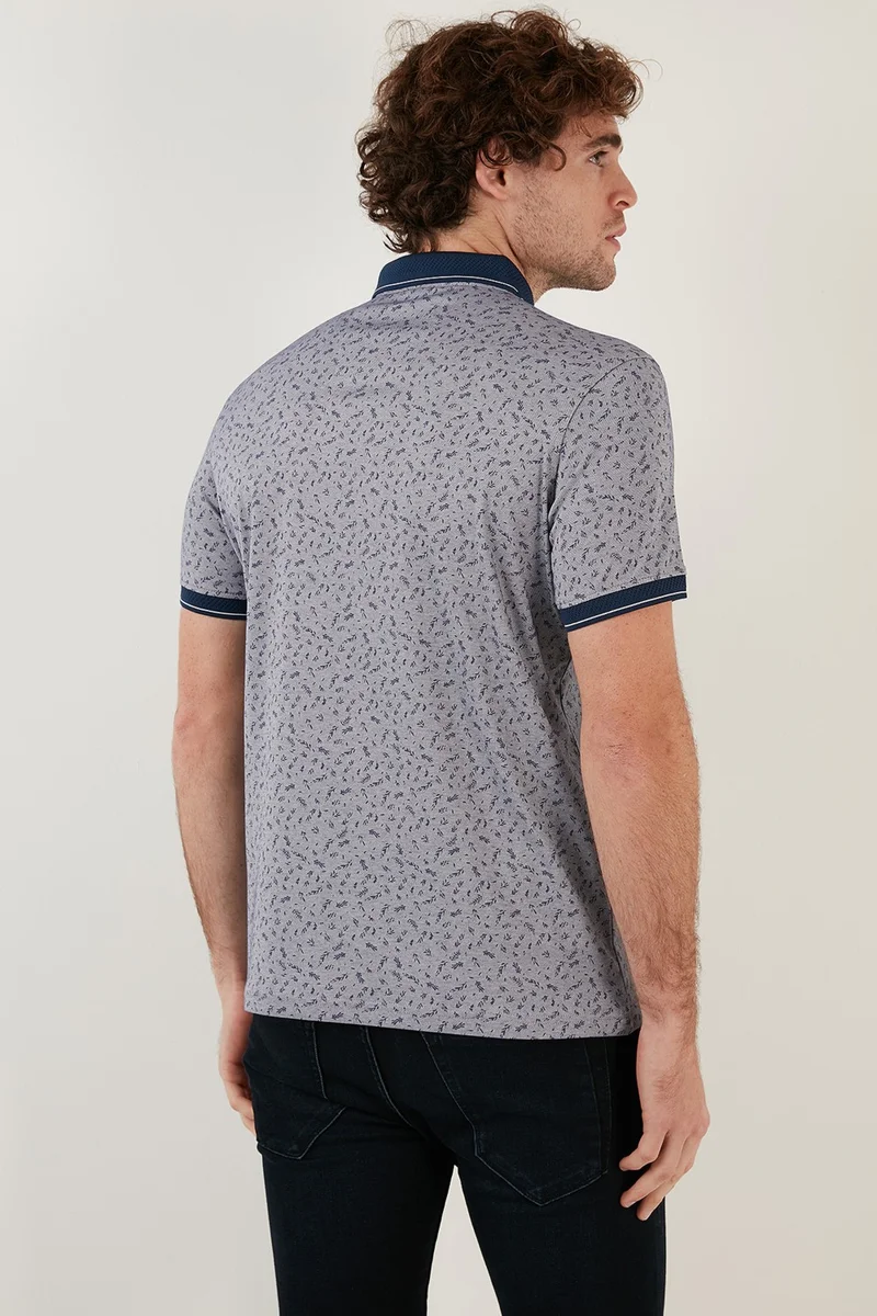 Buratti Cotton Blended Patterned Slim Fit Polo T Shirt Men's T Shirt 646B3270