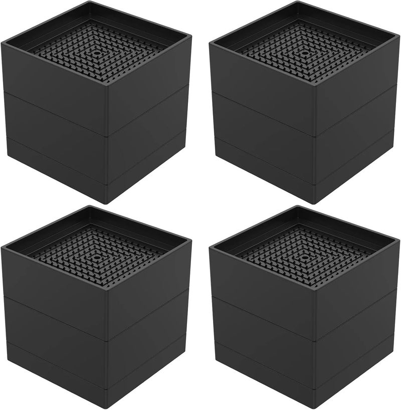 Furniture Legs 8Pcs Bed Risers Adjustable Furniture Support Non Slip Heavy Duty Table Chair Sofa Cabinet Bed Legs Frame Riser Raising Stackabl for DIY Furniture - Image 1