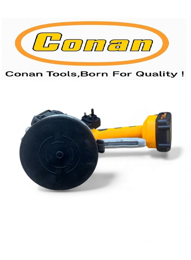 Conan 21V Lithium-Ion Tile Vibration Machine – 70KG Suction Power, 160mm Pad, 5-Speed Adjustment, 2× 21V Li-ion Batteries + Fast Charger + Heavy-Duty Carry Case – Model COTM160 - Image 5