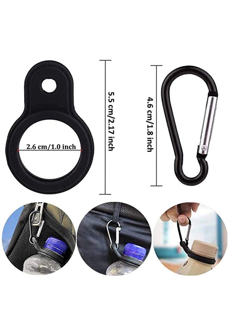 Excefore Silicone Water Bottle Buckle, Portable Backpack Carabiner Outdoor Hanging Buckle Water Bottle Holder Clip for Camping Hiking Traveling Mountain Climbers(4pcs)  - Image 2