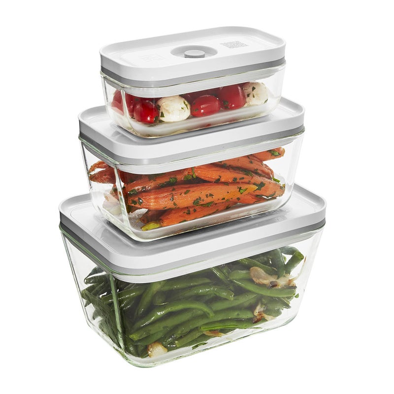 ZWILLING Fresh & Save 3-pc Glass Food Storage Container, Meal Prep Container- Assorted Sizes - Image 1