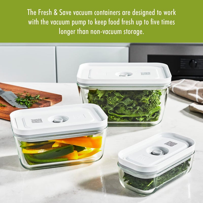 ZWILLING Fresh & Save 3-pc Glass Food Storage Container, Meal Prep Container- Assorted Sizes - Image 4