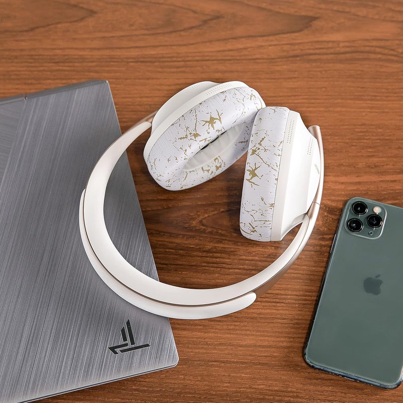 WC Wicked Cushions Upgraded Replacement Ear Pads for Bose 700 Noise Cancelling Headphones (NC700) - Softer PU Leather, Luxurious Memory Foam, Added Thickness, Extra Durable Ear Cushions |(Gold Marble) - Image 3