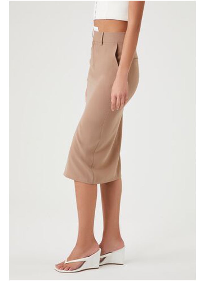 FOREVER 21 - Asymmetrical Split-Hem Midi Skirt - Image 1