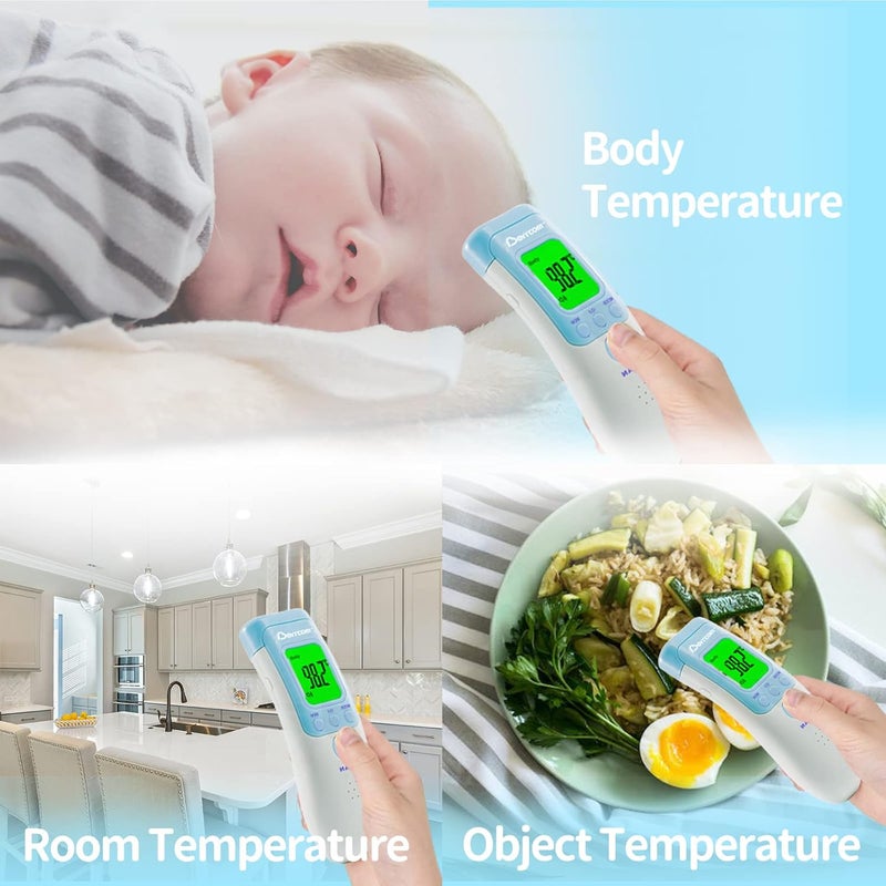 Berrcom Forehead Thermometer for Adults and Kids, Non-Contact Infrared Digital Thermometers for Fever, Room, and Object, Touchless Temperature Gun with Fever Alert - Image 5