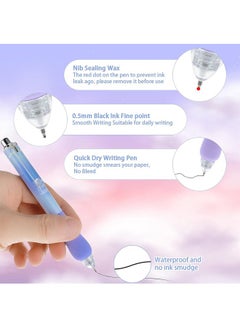 Royee 6 Piece Retractable Gel Pens 0.5mm Point Black Ink Rollerball Writing Pen  - Image 3