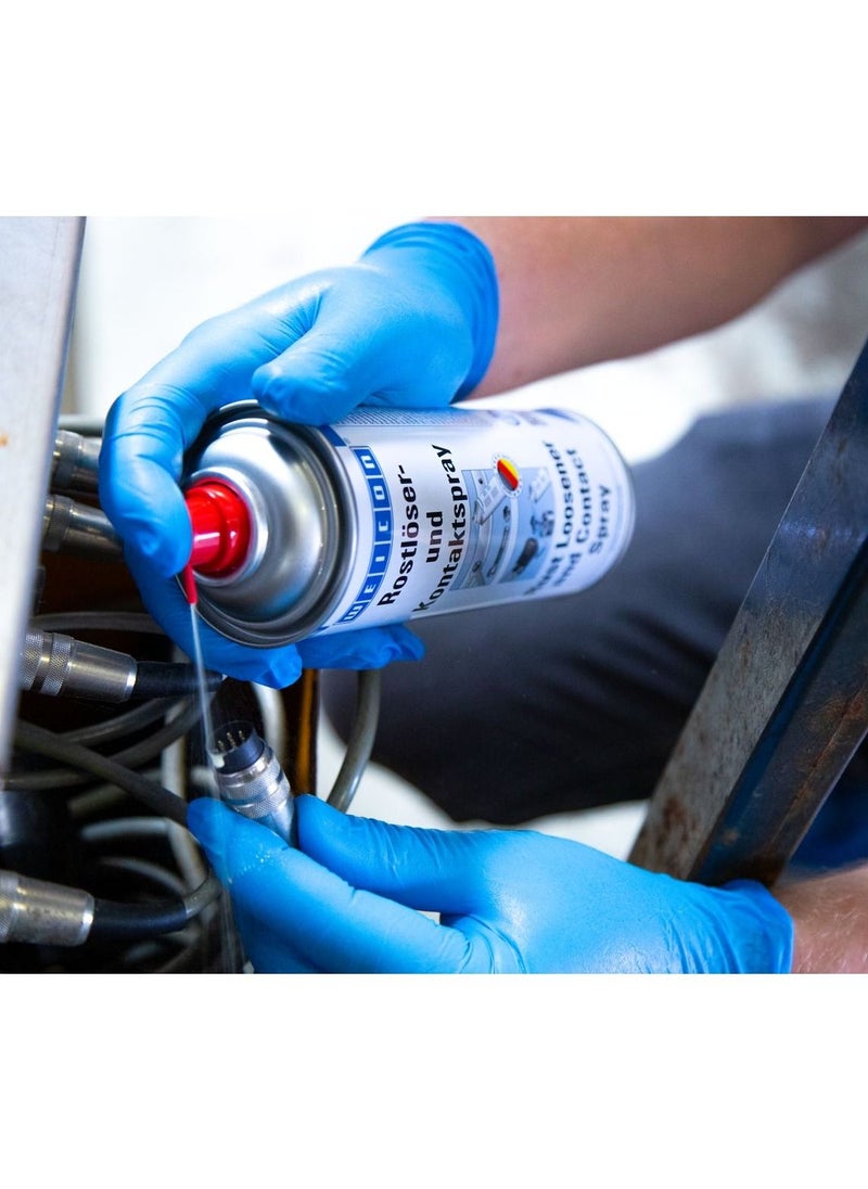 Weicon - WEICON Rust Remover and Contact Spray , 400 ml ,Protects and removes rusted components, e.g. on car brakes Battery clamps Spark plugs Rims Hinges - Image 1
