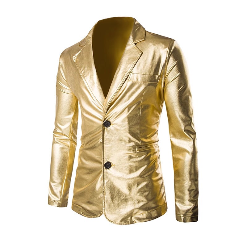 2025 Export New Stamping Glossy Casual Suit Slim Men'S Suit - Image 2