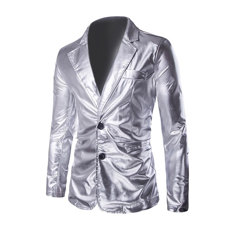 2025 Export New Stamping Glossy Casual Suit Slim Men'S Suit - Image 1