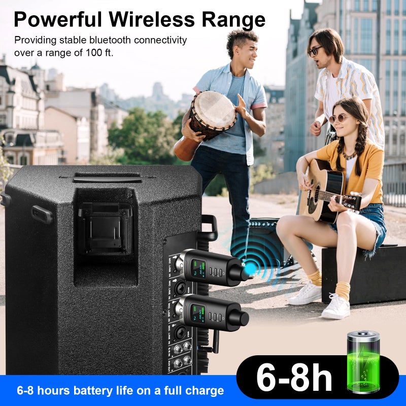 Aokeo AK-M1 XLR Bluetooth Receiver-High-Fidelity Wireless Audio Adapter,100ft Stable Connection,Stereo for Speakers,Mixers,DJ Equipment,Weddings(2 Pack) - Image 3