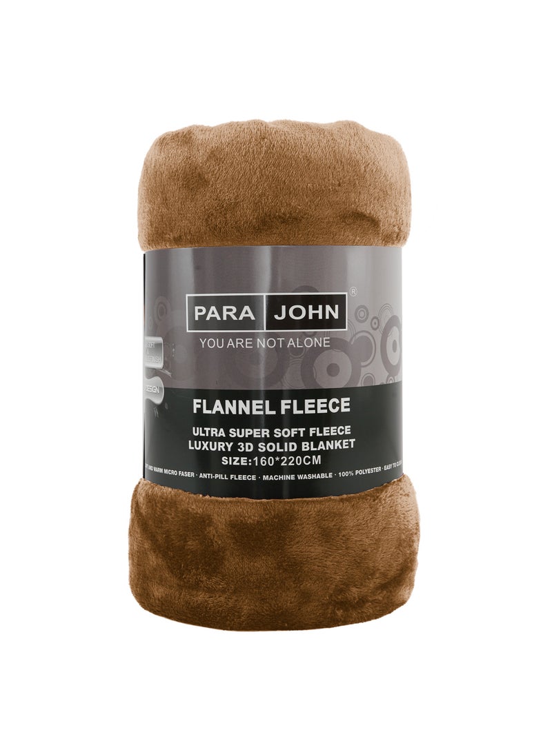 PARAJOHN بطانية فانيلا فليس باراجون للجنسين مفردة لجميع الفصول، بطانية فخمة دافئة للأريكة والسرير، بطانية فانيلا فليس مريحة وناعمة بحجم (160×220) - Image 3