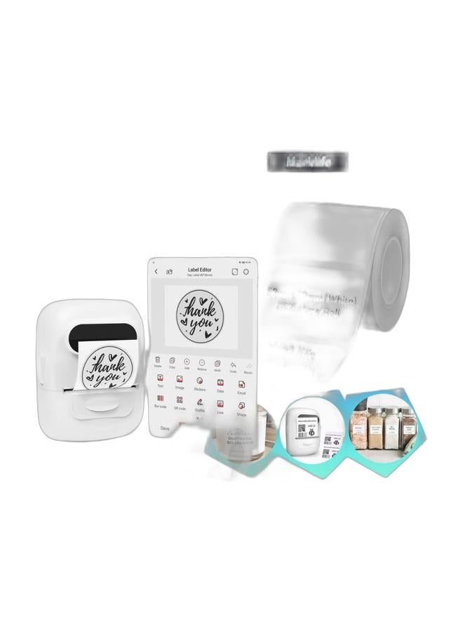 Marklife Label Maker+Thermal Label Paper, Sticker Label Maker, Thermal Printer for Tag, 220 Labels/Roll Labeling Tape (50×30mm White) - Image 1