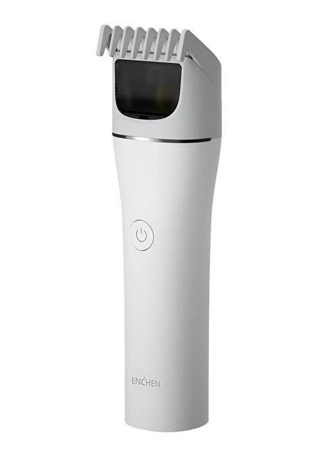 Hair Trimmer Men, Rechargeable Beard Trimmer with Travel Lock and Battery Indicator, Hair Clipper Supporting TYPE-C Rapid Charging，200 Mins Runtime and Cordless Use Boost 2- White