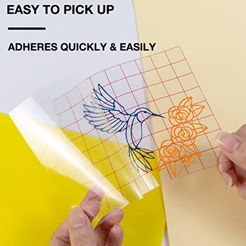 HTVRONT Transfer Tape for Vinyl- 5.5" x 50 FT w/Red Alignment Grid for Adhesive Vinyl, Silhouette Cameo Transfer Paper for Vinyl for Decals,Signs, Windows, Stickers - Image 4