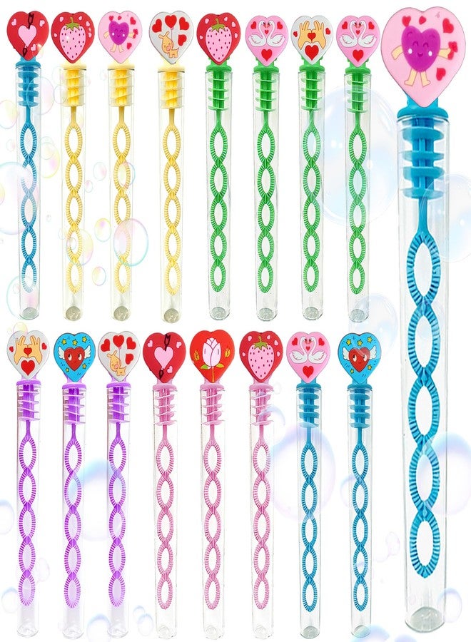 Roaqua （24 Packs Love ） Bulk mini Heart Shape Bubble Wands,Wedding Wands,for Kids Toys,Valentine's Day Gifts,Valentine Party Favors,Holiday Classroom Students Bubble Prize - Image 1
