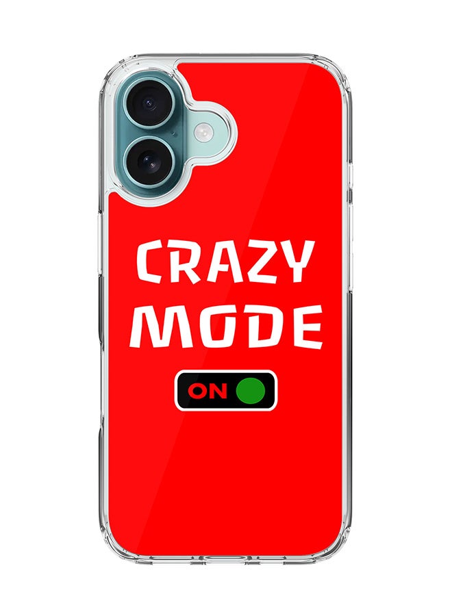 Stylizedd For iPhone 16 Case [Compatible with MagSafe] Slim Magnetic cover Clear Phone Case - Crazy Mode On - Image 1