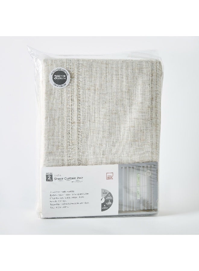 Home Box ستائر شفافه طويله إضافيه 2 قطعة آرا أشتون 140 × 300 سم - Image 2