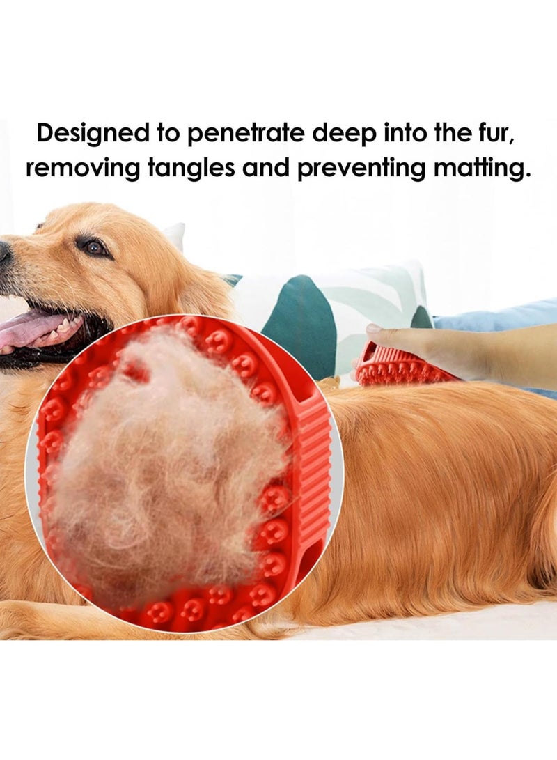 GGOOT Dog Bath Scrubber - Double Sided Silicone Grooming Brush, Soft | Short Hair and Short Hair Pet Massager, Comfortable Products by  - Image 3