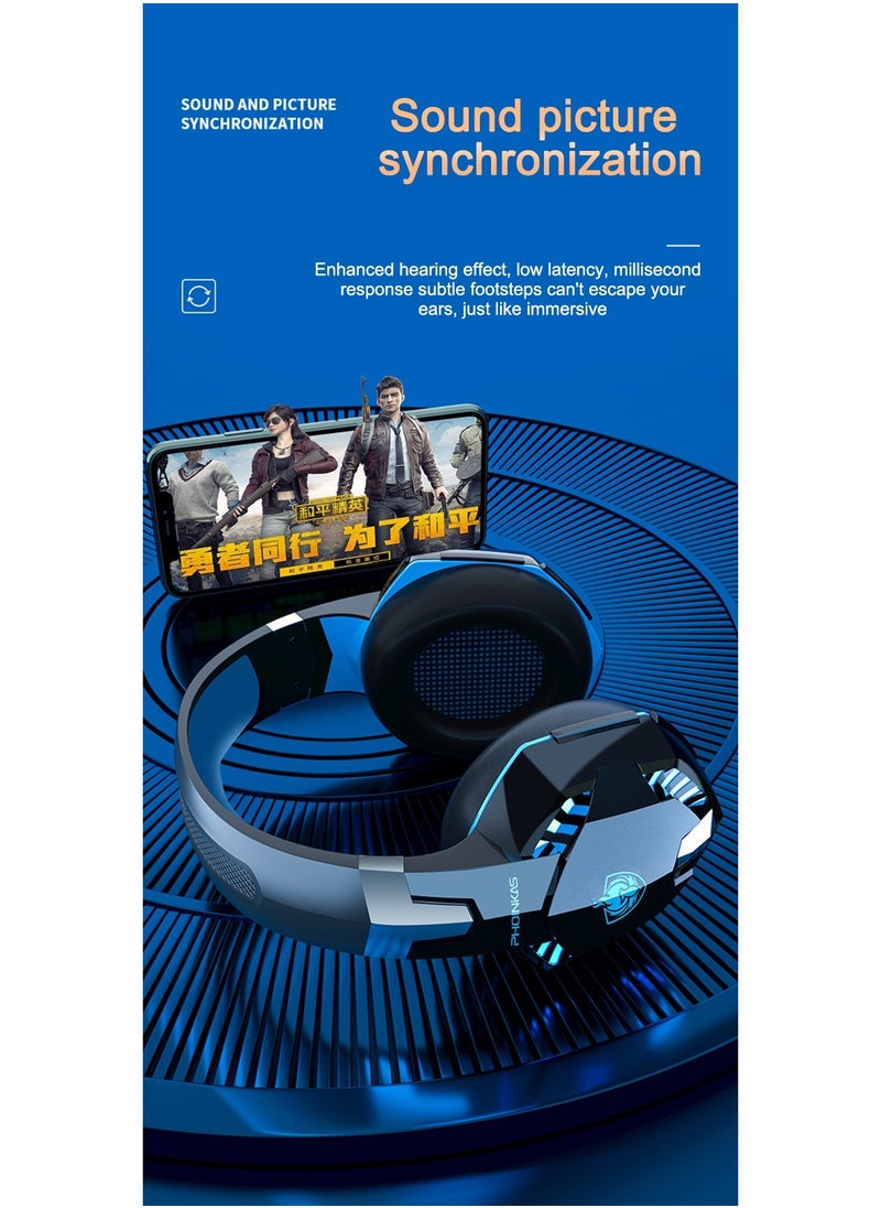 PHOINIKAS - PS4 Gaming Headset for Xbox One, PS5, PC, G2000PRO Wired Over Ear Headphones with Detachable Noise Cancelling Mic, Bluetooth Wireless Earphones for Phone, One-Click 7.1 Sound, Up to 12h - Image 1