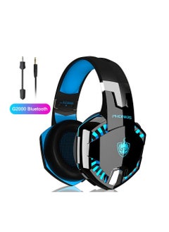 PS4 Gaming Headset for Xbox One, PS5, PC, G2000PRO Wired Over Ear Headphones with Detachable Noise Cancelling Mic, Bluetooth Wireless Earphones for Phone, One-Click 7.1 Sound, Up to 12h
