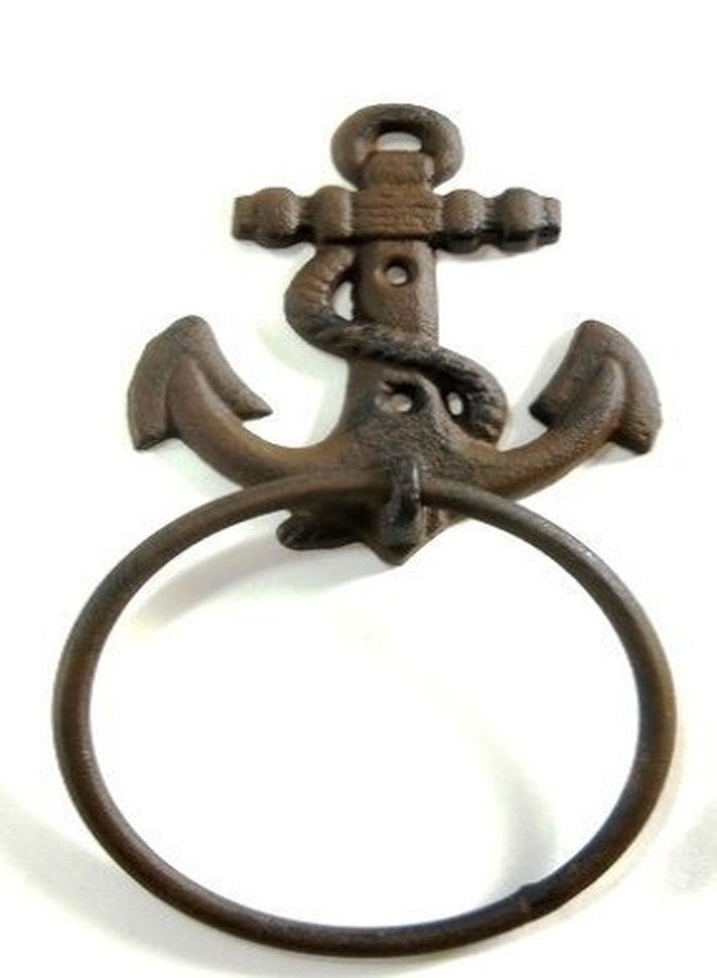 PITBULL Pit Bull Nautical Anchor Rope Towel Rack 4" - Image 1